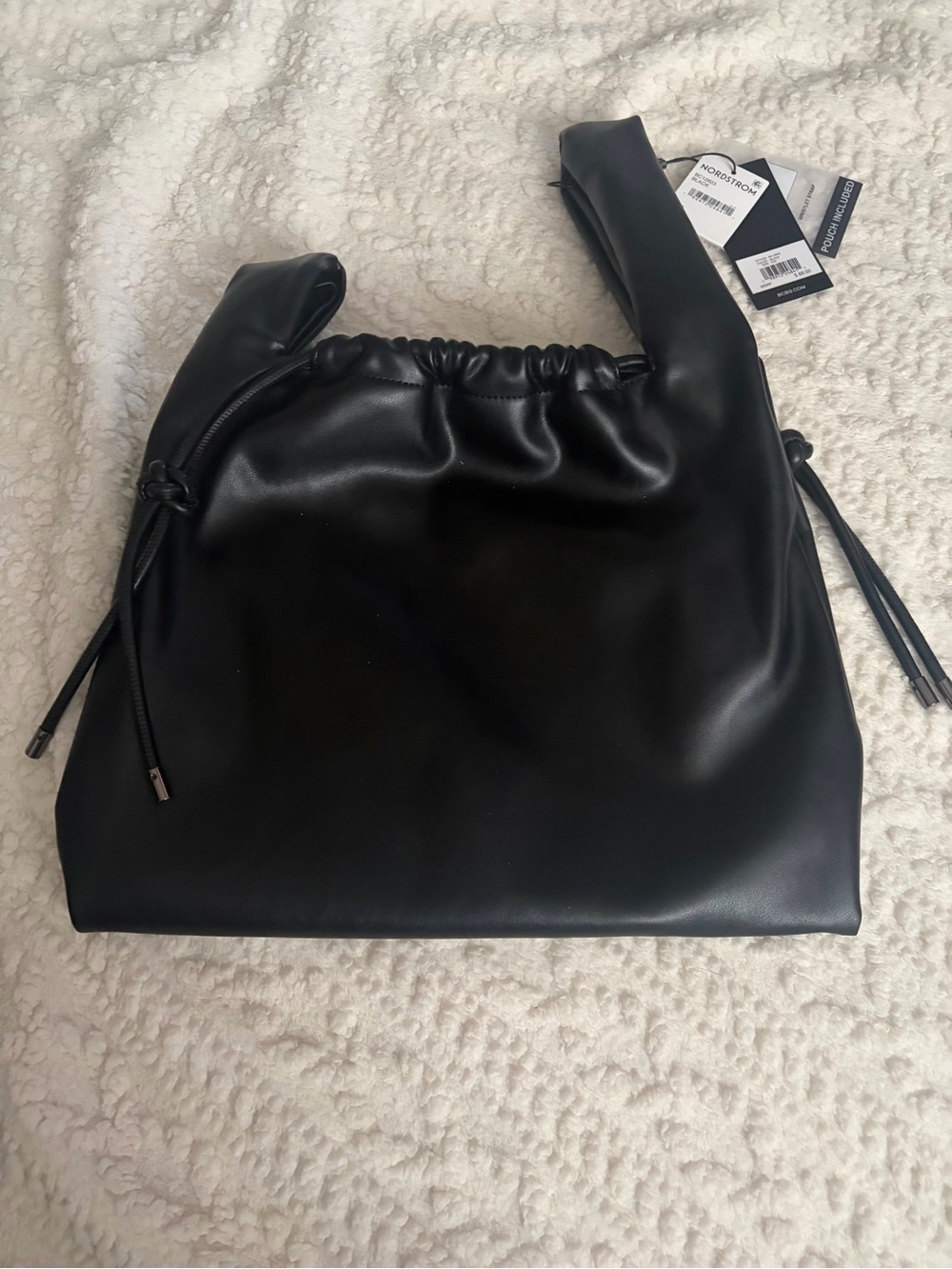 BCBG Black Drawstring Shoulder Bag - NWT